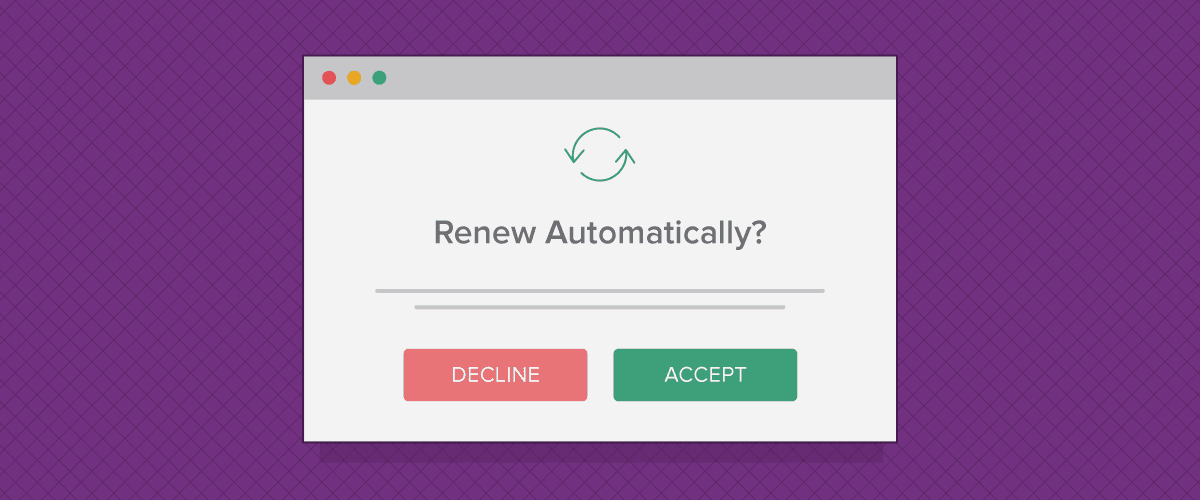 Auto renew screen graphic