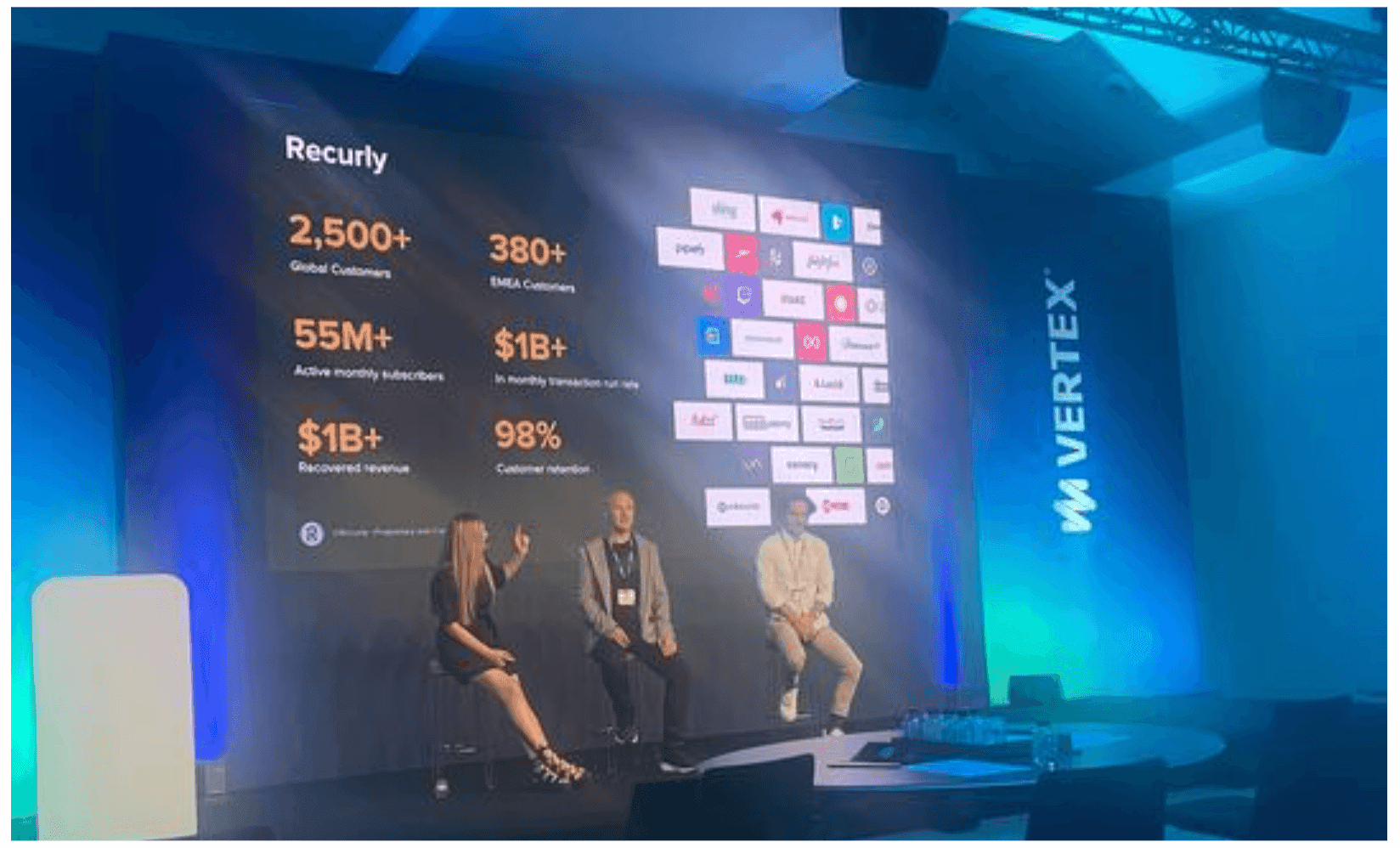 Images from the Recurly team at Vertex Exchange Europe 2023.