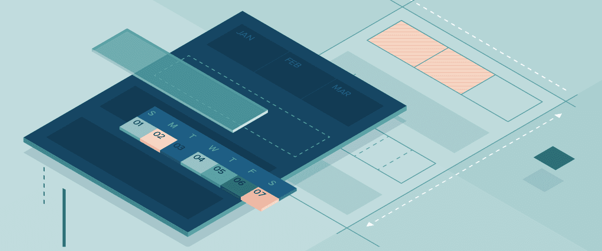 Calendar being created graphic