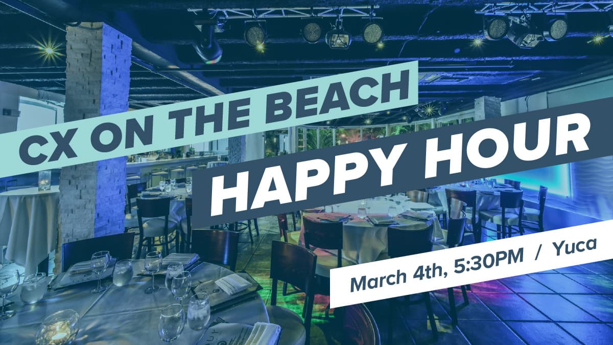 Cx on the beach happy hour party banner