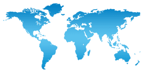 World map in blue