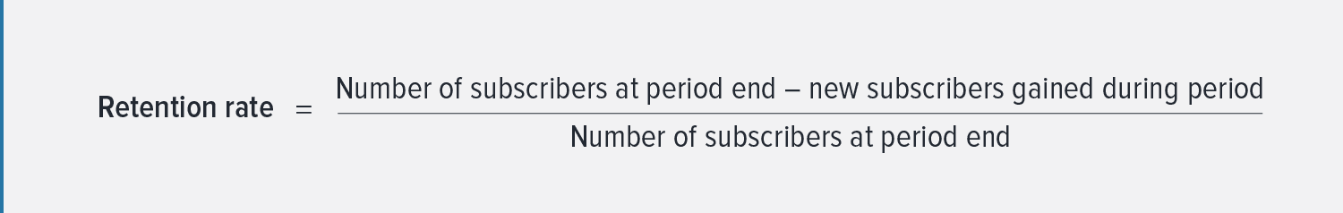 Retention rate formula