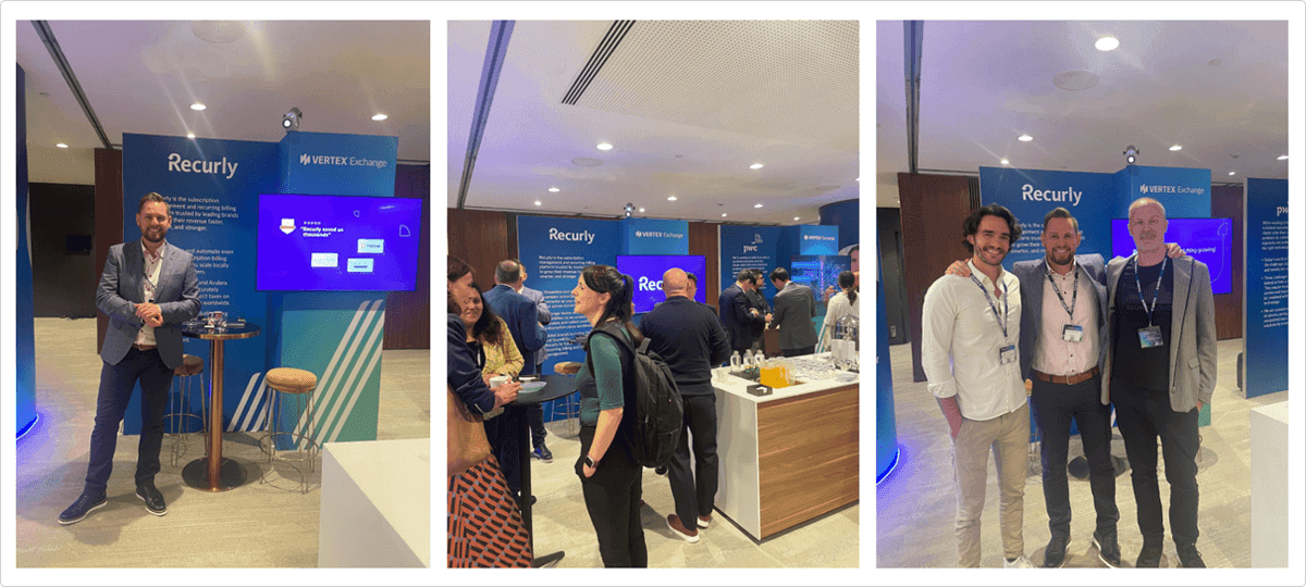 Images from the Recurly team at Vertex Exchange Europe 2023.