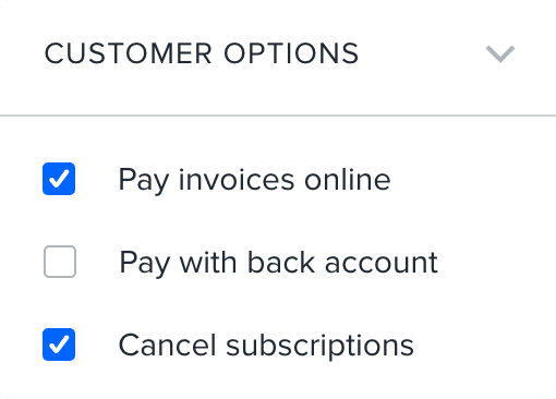 Customer options