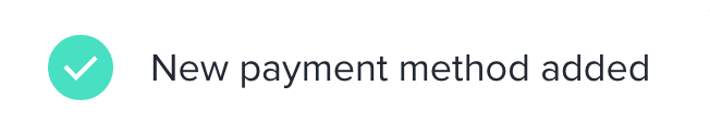New payment method added